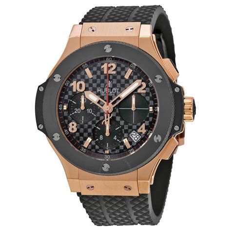 hublot men's big bang original automatic black dial strap watch|Hublot big bang models.